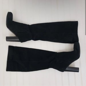 Sam Edelman Victoria Boots Black Suede Knee High Boots size 8 Classic Comfy